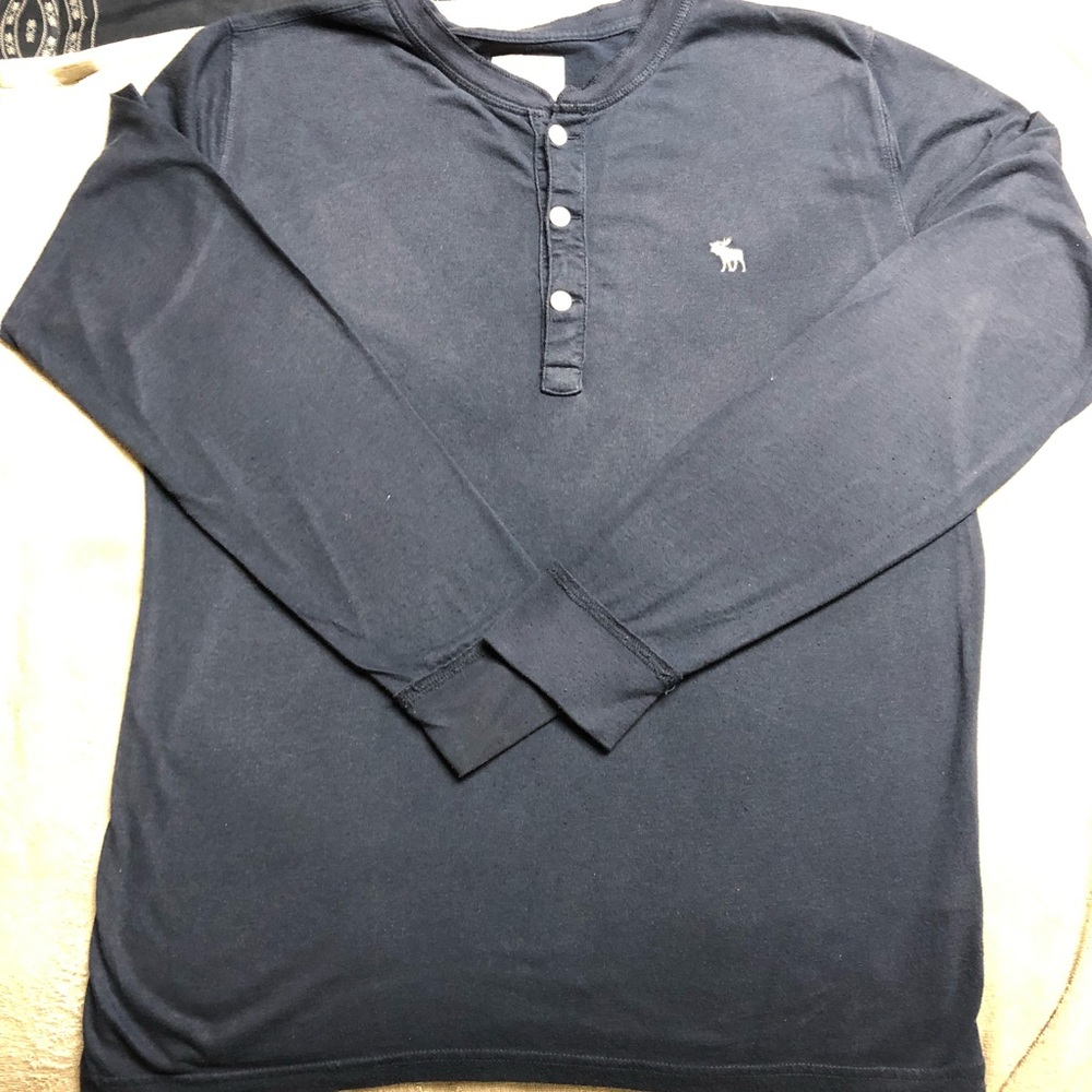 Abercrombie & Fitch, blue long sleeve button up, Small
